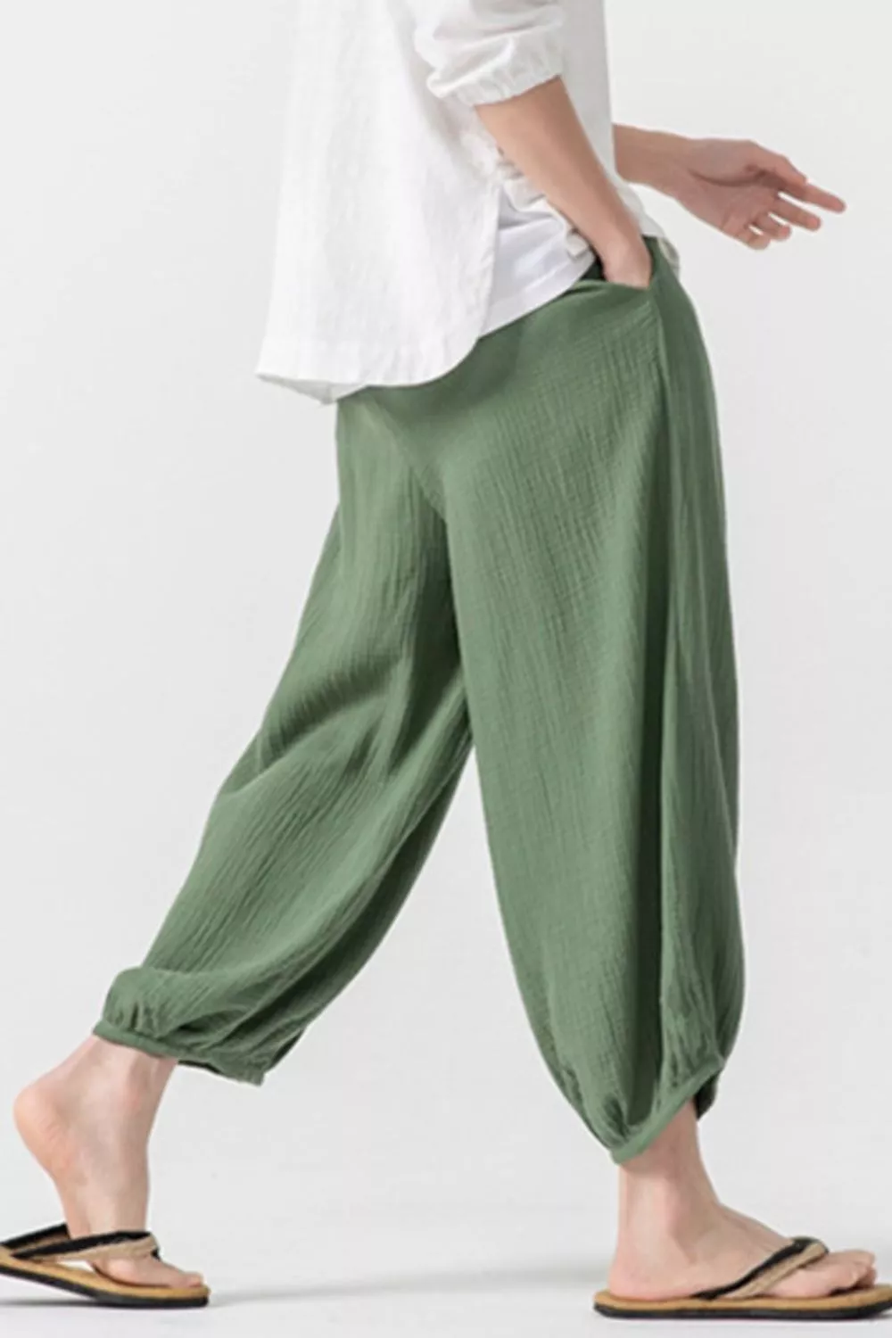 Men's Plus Size Loose Fit Harem Pants, image 9