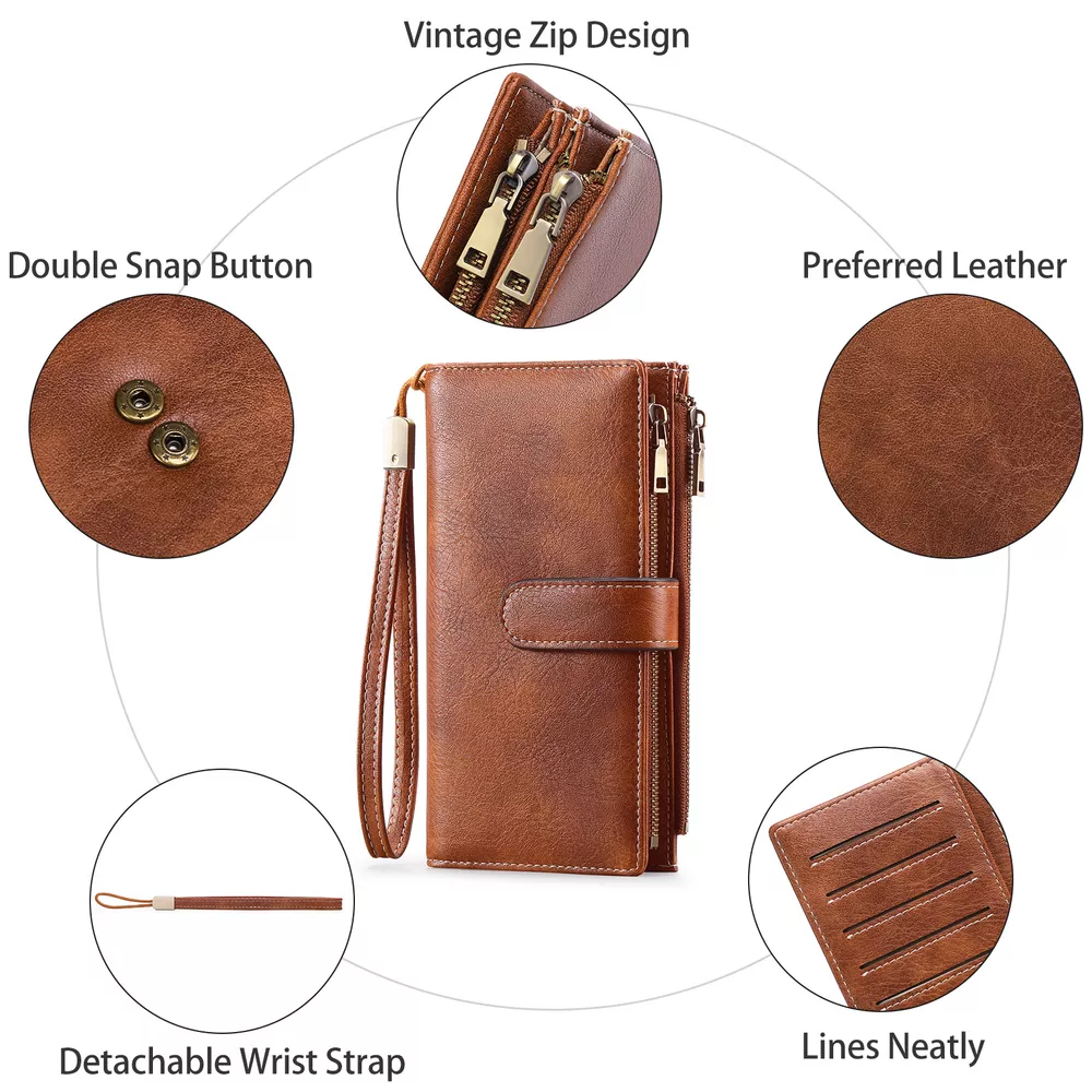 Vintage Style Leather Wallet, image 5