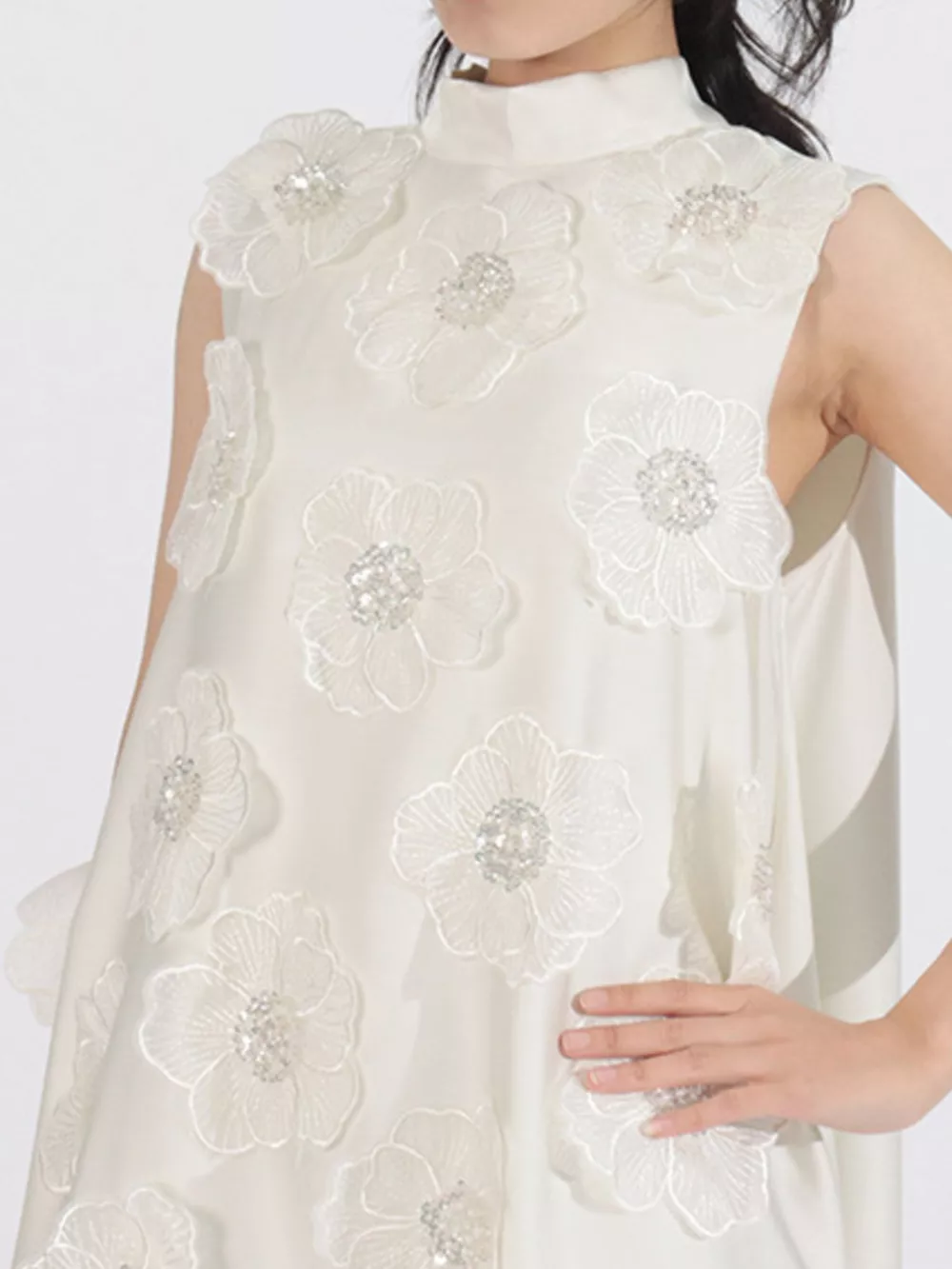 Floral Embellished Sleeveless Maxi Dress, image 6