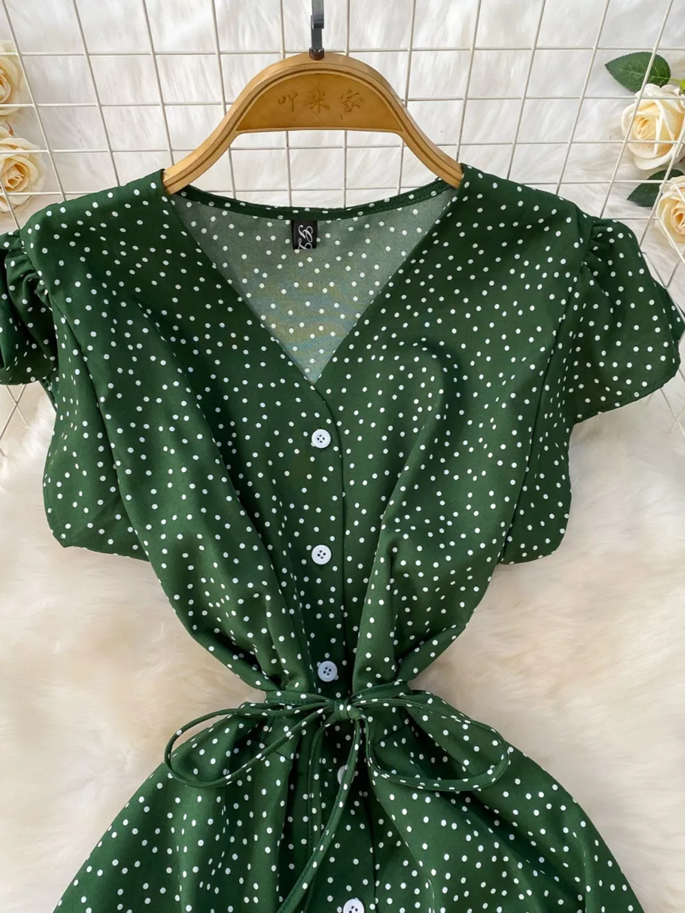 Polka Dot Button-Down Dress, image 25