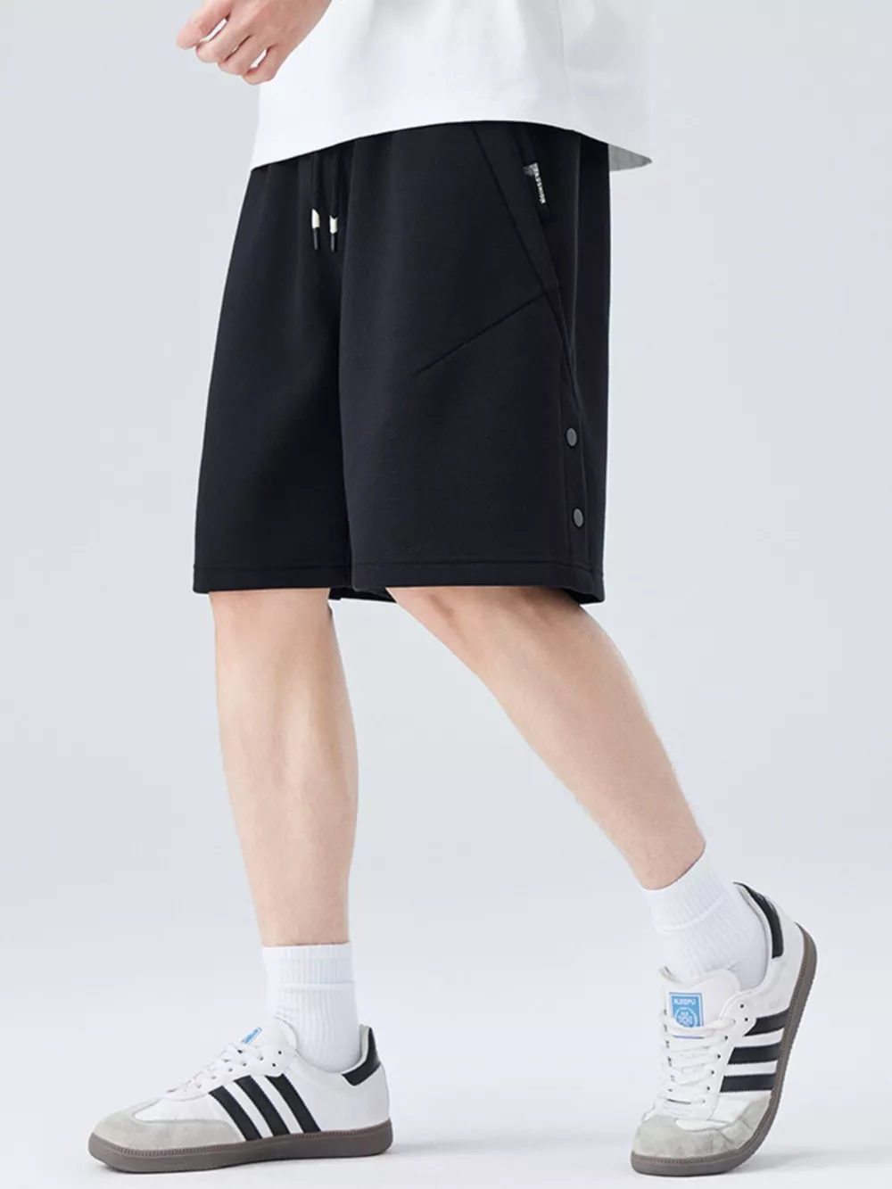 Men's Plus Size Drawstring Loose Fit Shorts, image 3