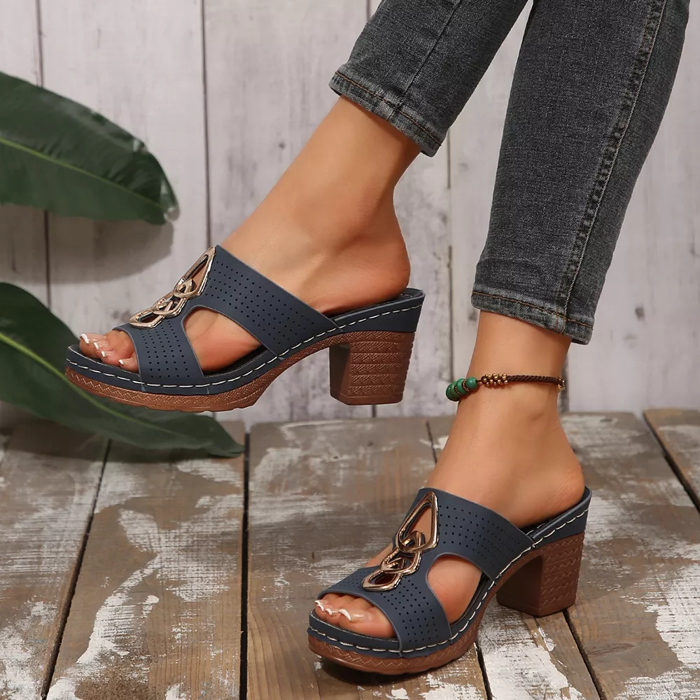 Open Toe Block Heel Sandals, image 4