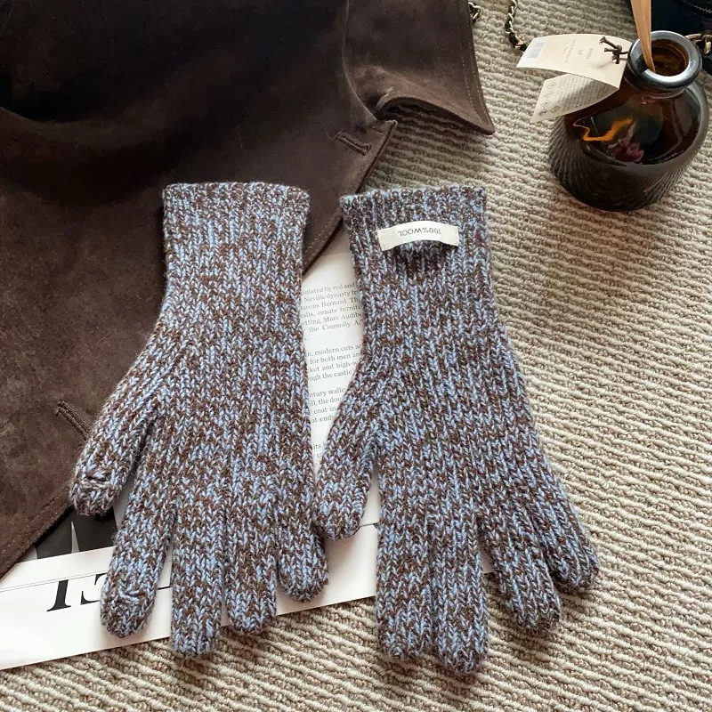 Colorful Warm Knitted Soft Gloves, image 7