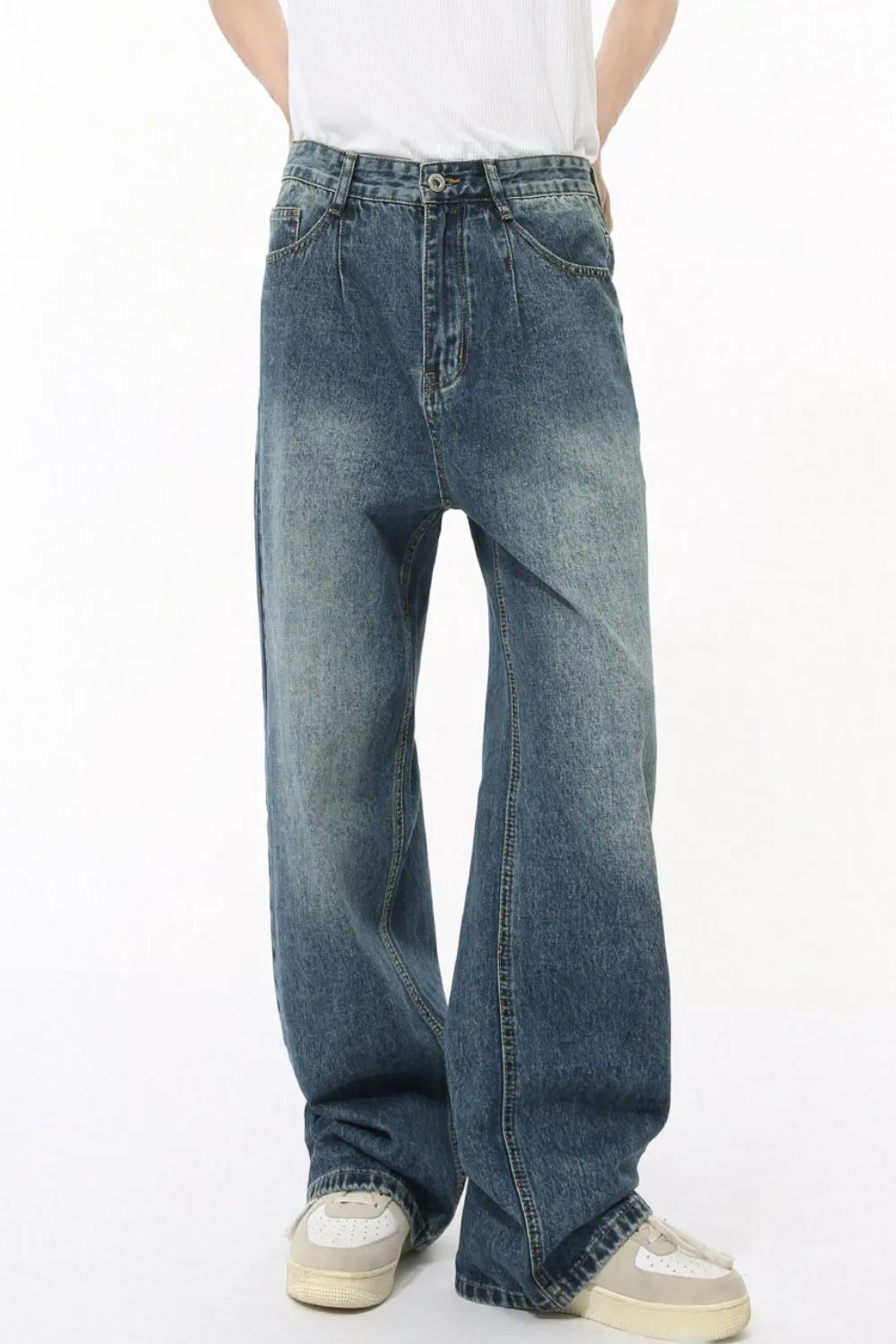Mid Rise Wide Leg Jeans with Pockets, image 4