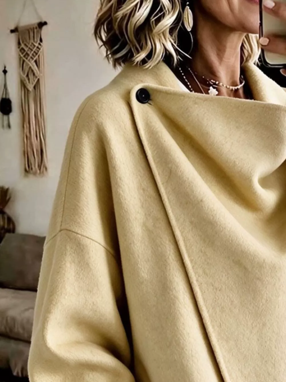 Full Size Asymmetric Cowl Neck Cape Plus Size, image 16