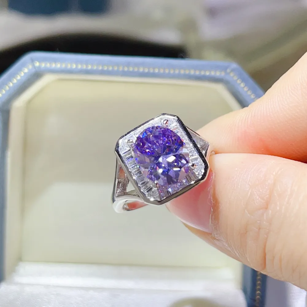 3 Carat Moissanite Square Ring, image 17