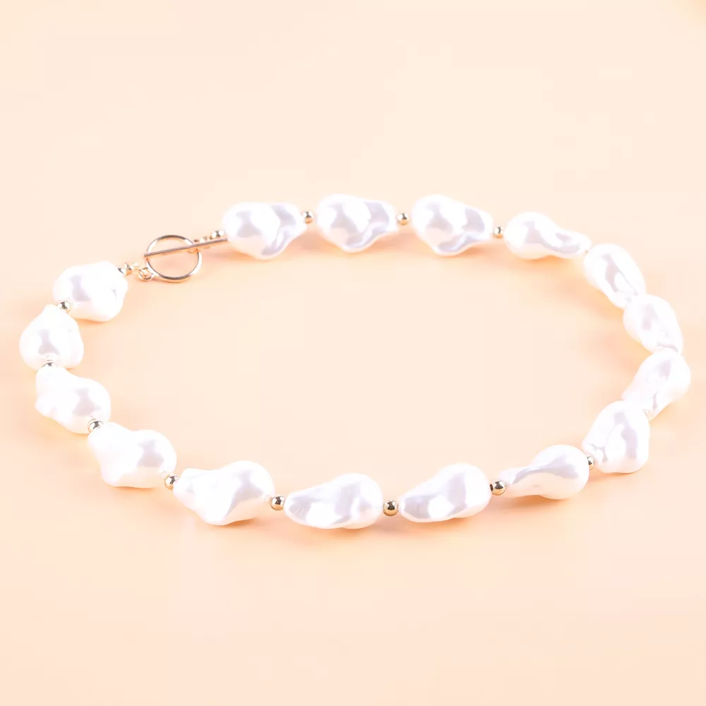 Synthetic Pearl Necklace with Toggle Clasp, image 5