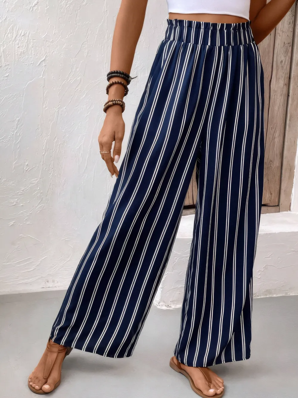 Striped Wide Leg Pants, image 4