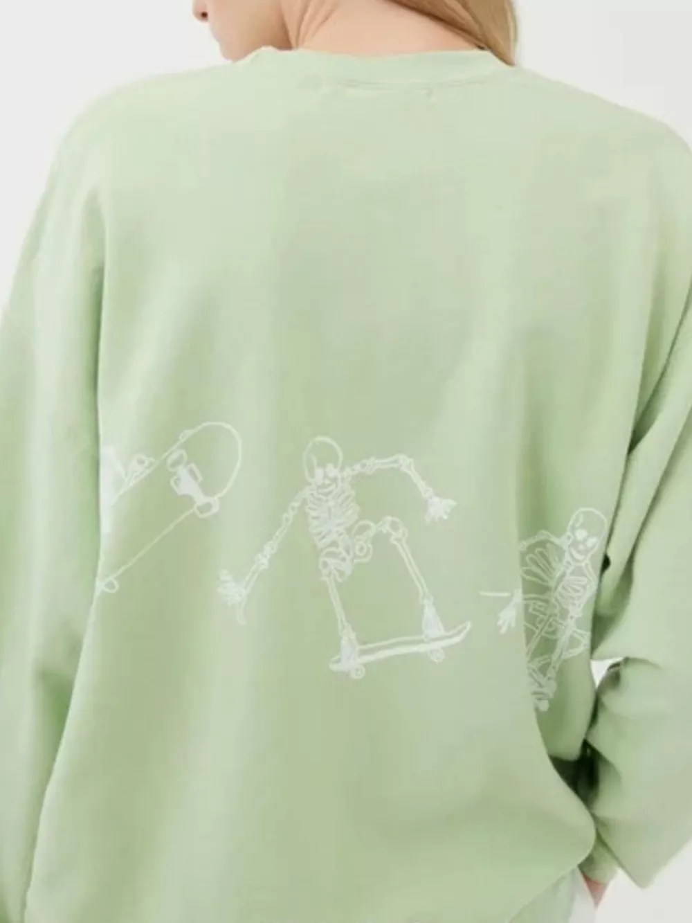 Skeleton Graphic Round Neck Sweatshirt, image 16