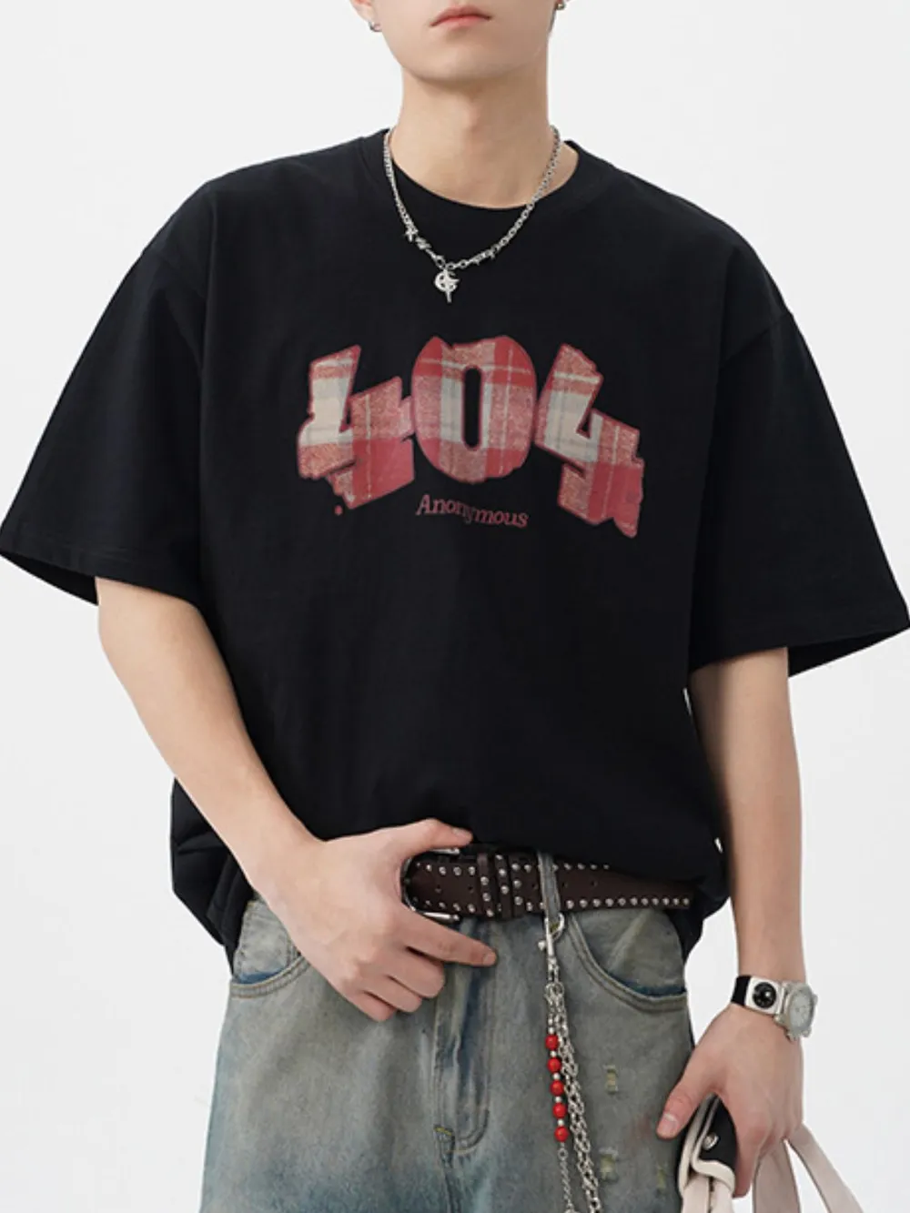 Men's Plus Size Round Neck Half Sleeve T-Shirt