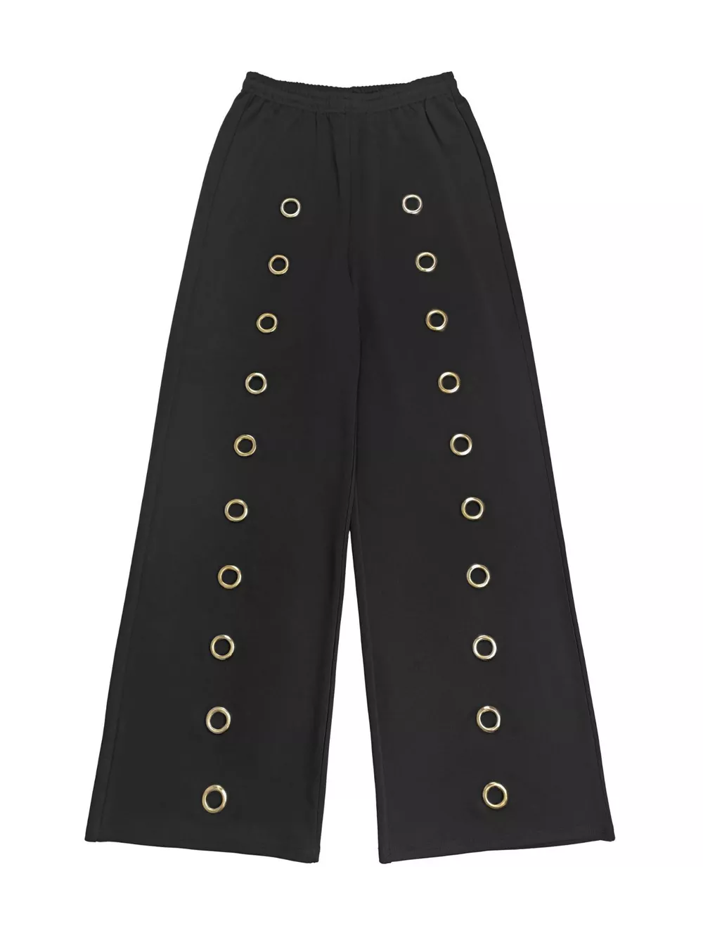 Eyelet Crop Top and Wide-Leg Pants Set, image 5