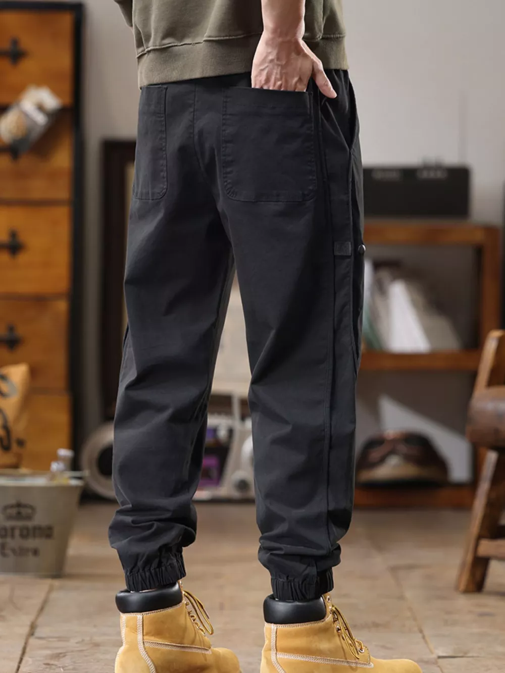 Men's Full Size Drawstring Jogger Pants with Elastic Cuffs Plus Size, image 10