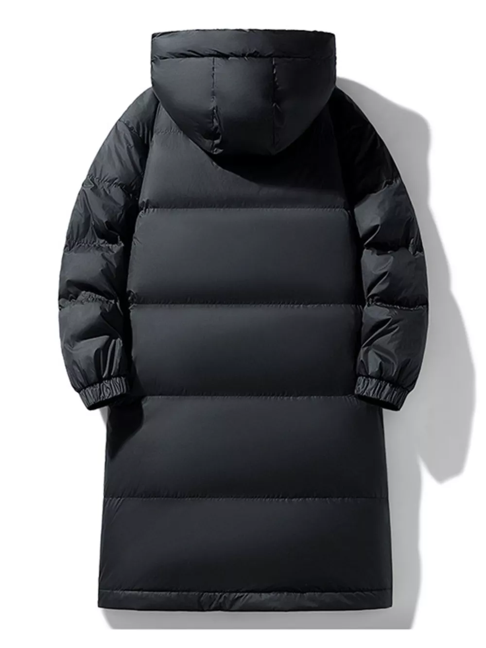 Men's Full Size Longline Hooded Down Coat Plus Size, image 2