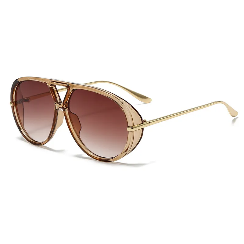 Aviator Fashion Sunglasses with Yellow Tinted Lenses, image 6