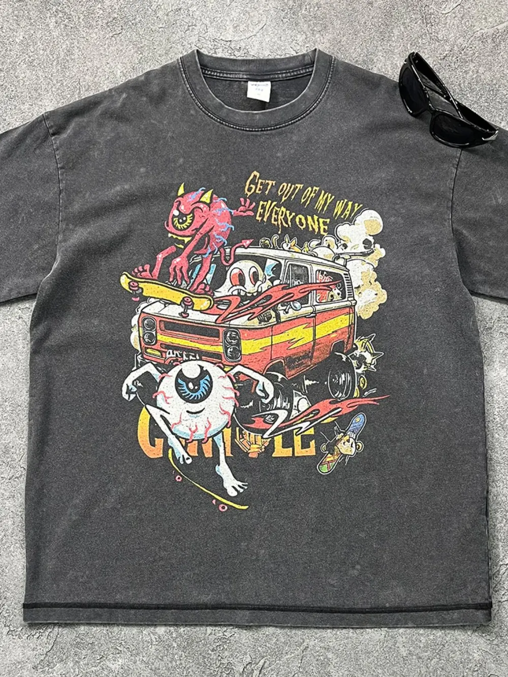 Men's Round Neck Half Sleeve Graphic T-Shirt, image 3