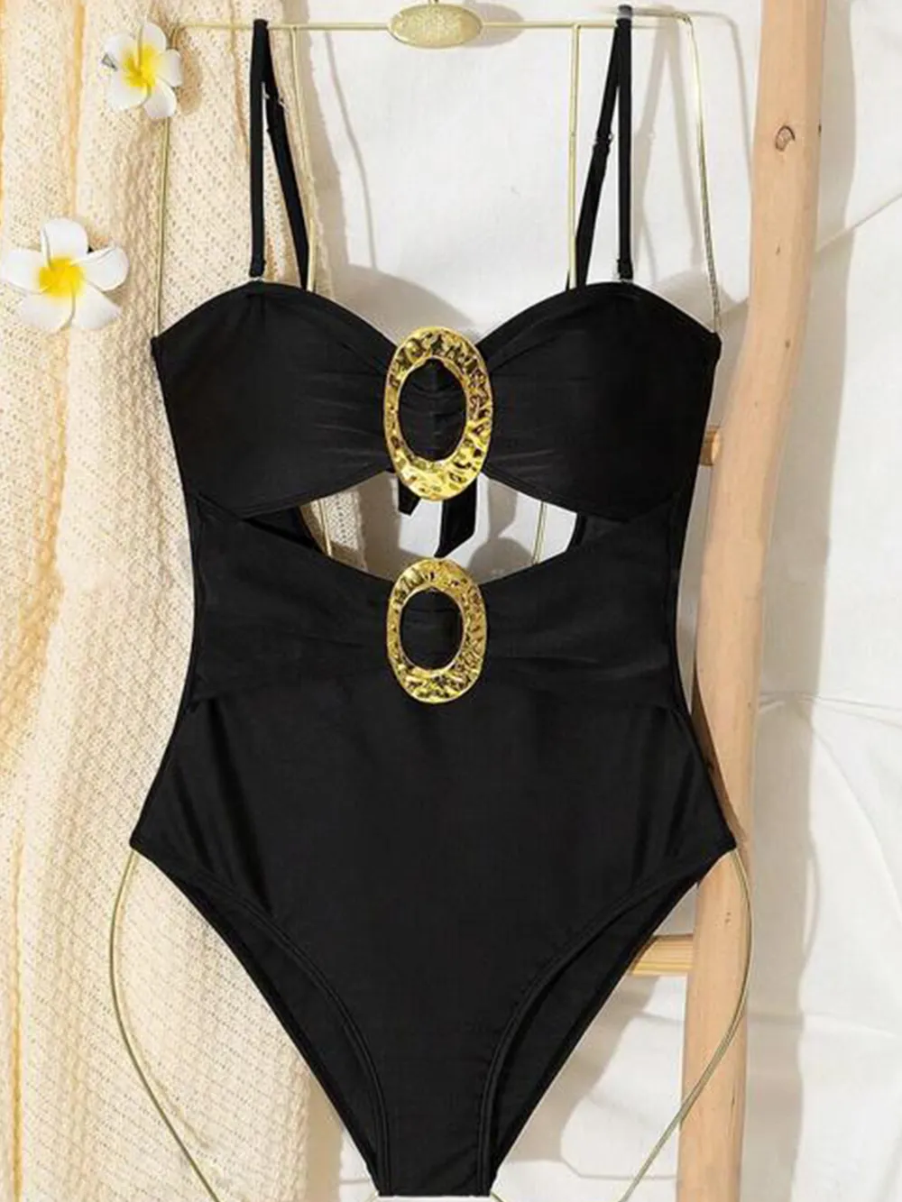 Cutout Sweetheart Neck One-Piece Swimwear, image 5