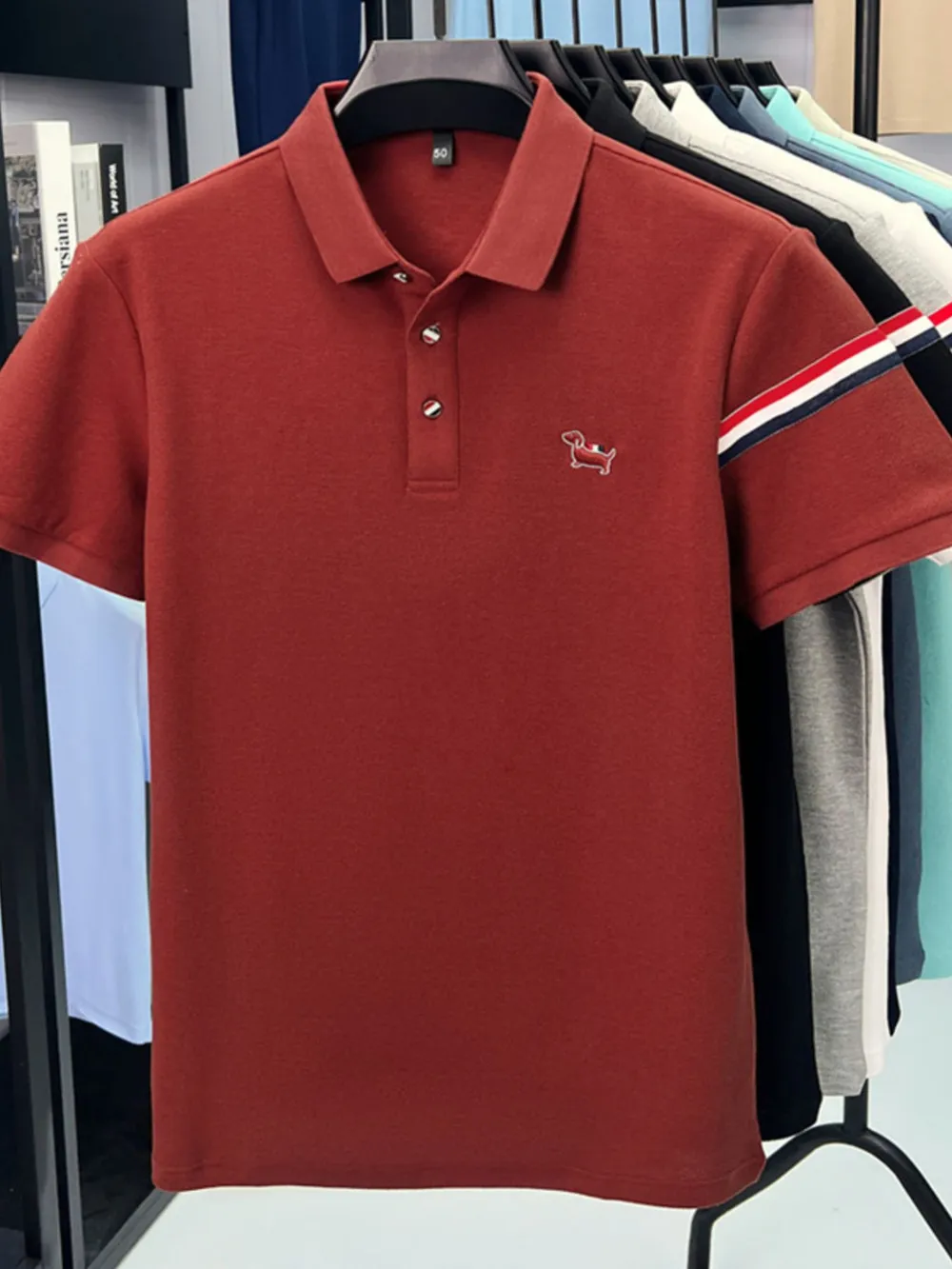 Men's Plus Size Button Detail Short Sleeve Polo, image 10