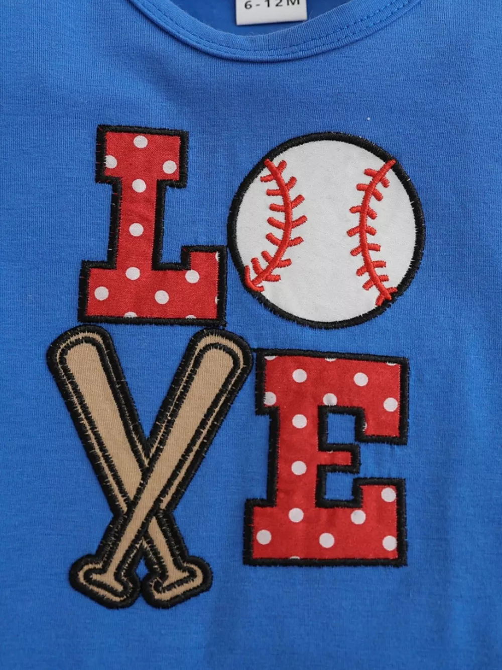 Children's Baseball Love Graphic Ruffle Trim Tee and Shorts Set, image 3