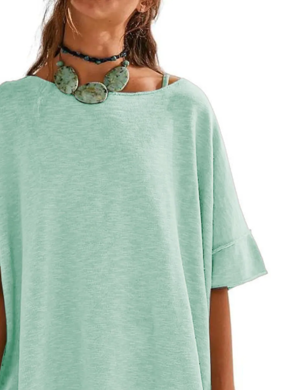 Oversized Round Neck Drop-Shoulder T-Shirt, image 14