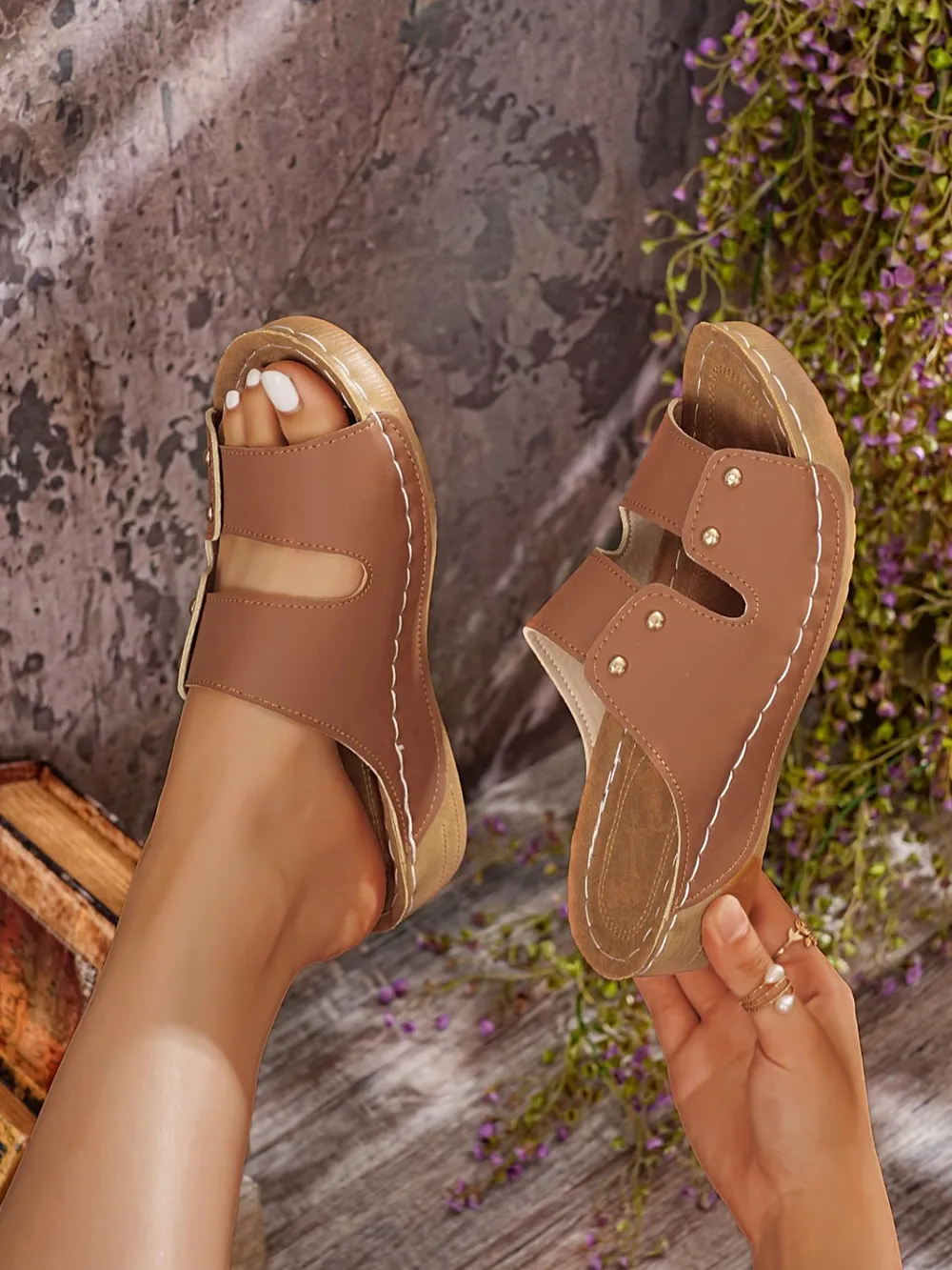Open Toe Wedge Sandals, image 11