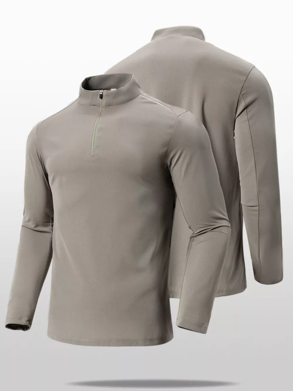 Men's Plus Size Long Sleeve Quarter T-Shirt, image 8