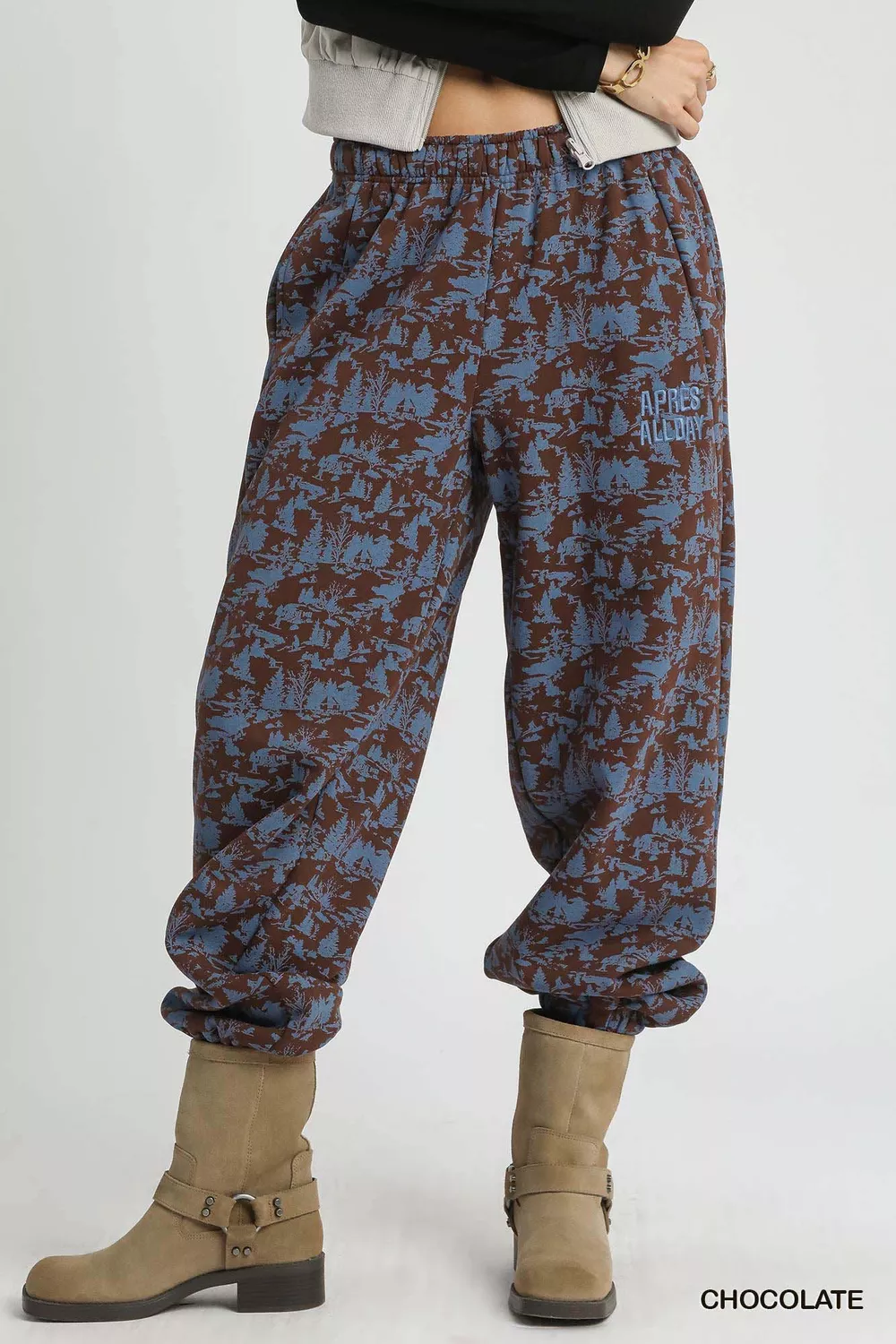 Scenic Print Casual Sweatpants