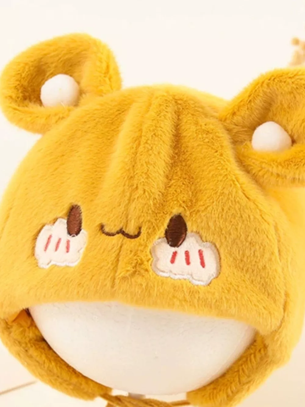 Children's Cute Bear Ear Plush Hat, image 26