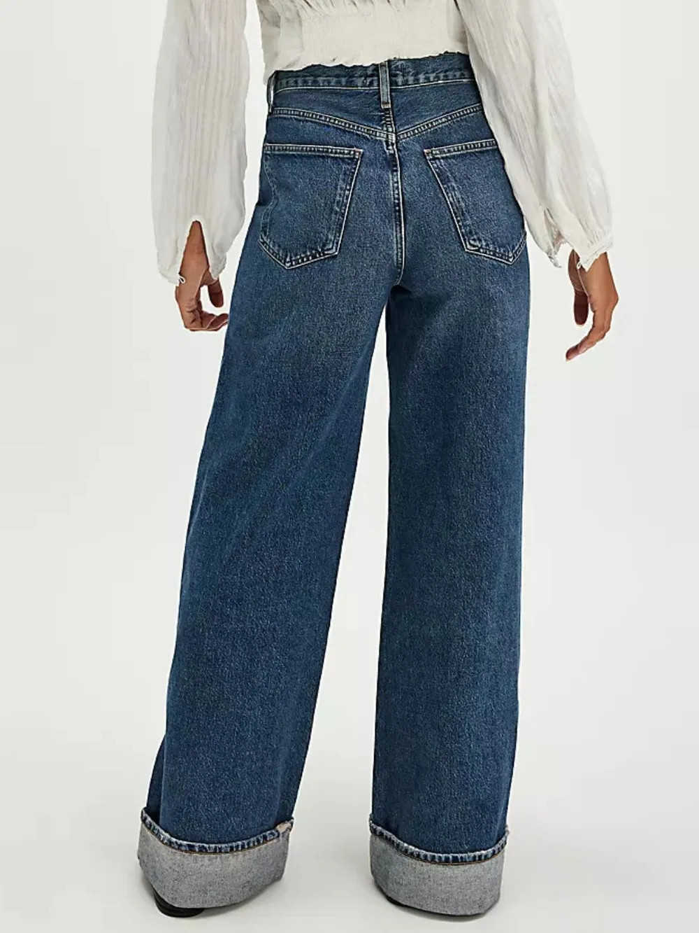 Cuffed Jeans with Pockets, image 4