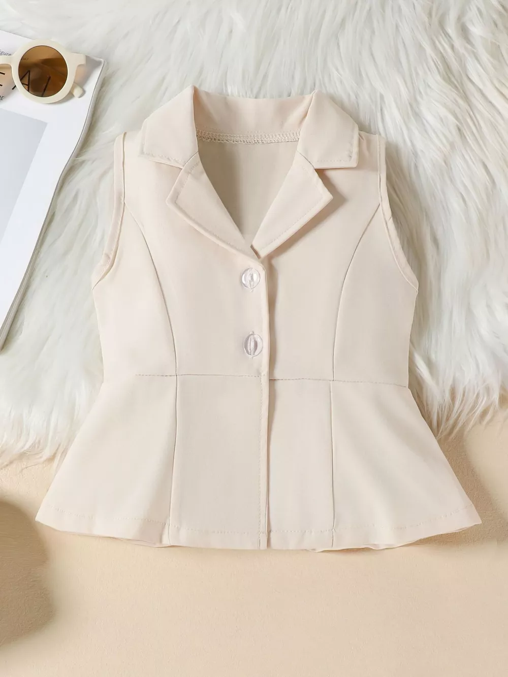 Sleeveless Blazer & Flare Pants Set, image 7