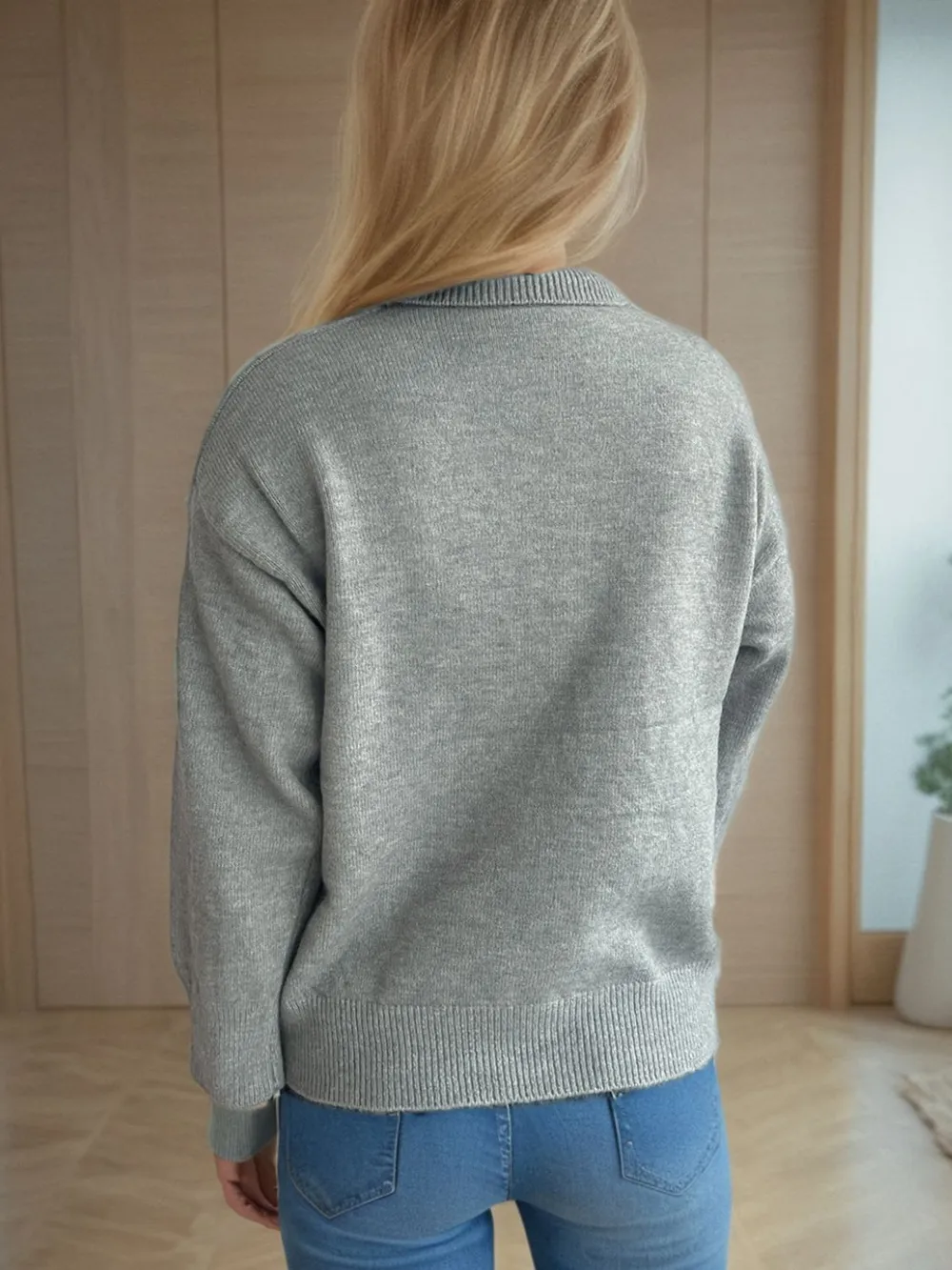Turtleneck Dropped Shoulder Long Sleeve Sweater, image 8