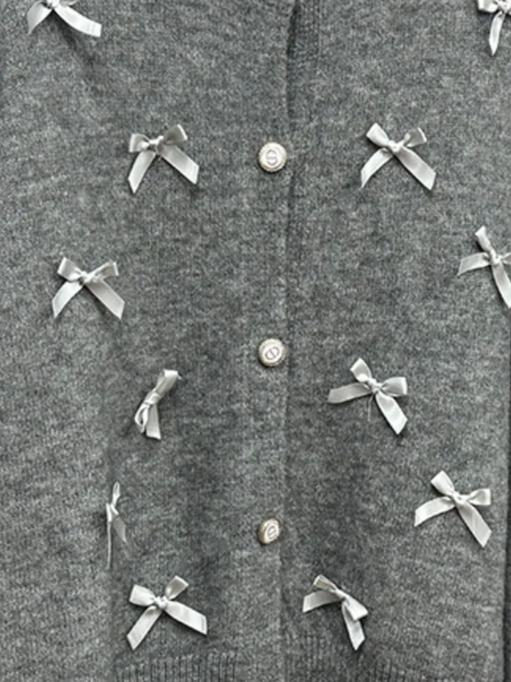 Bow Button Up Long Sleeve Cardigan, image 10