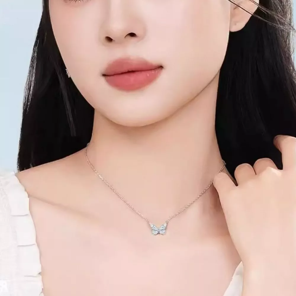 925 Sterling Silver Butterfly Necklace, image 4