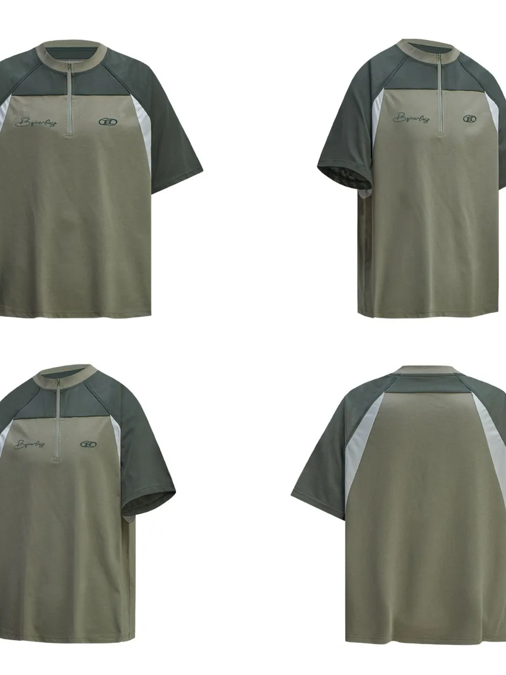 Men's Quarter-Zip Color Block T-Shirt, image 4