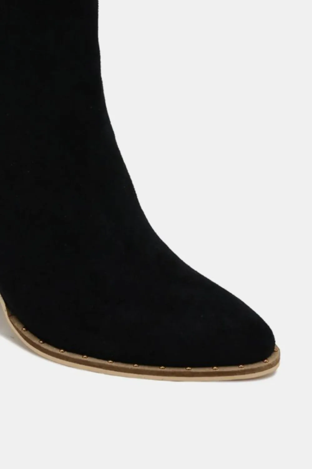 Suede Point Toe Ankle Booties, image 3