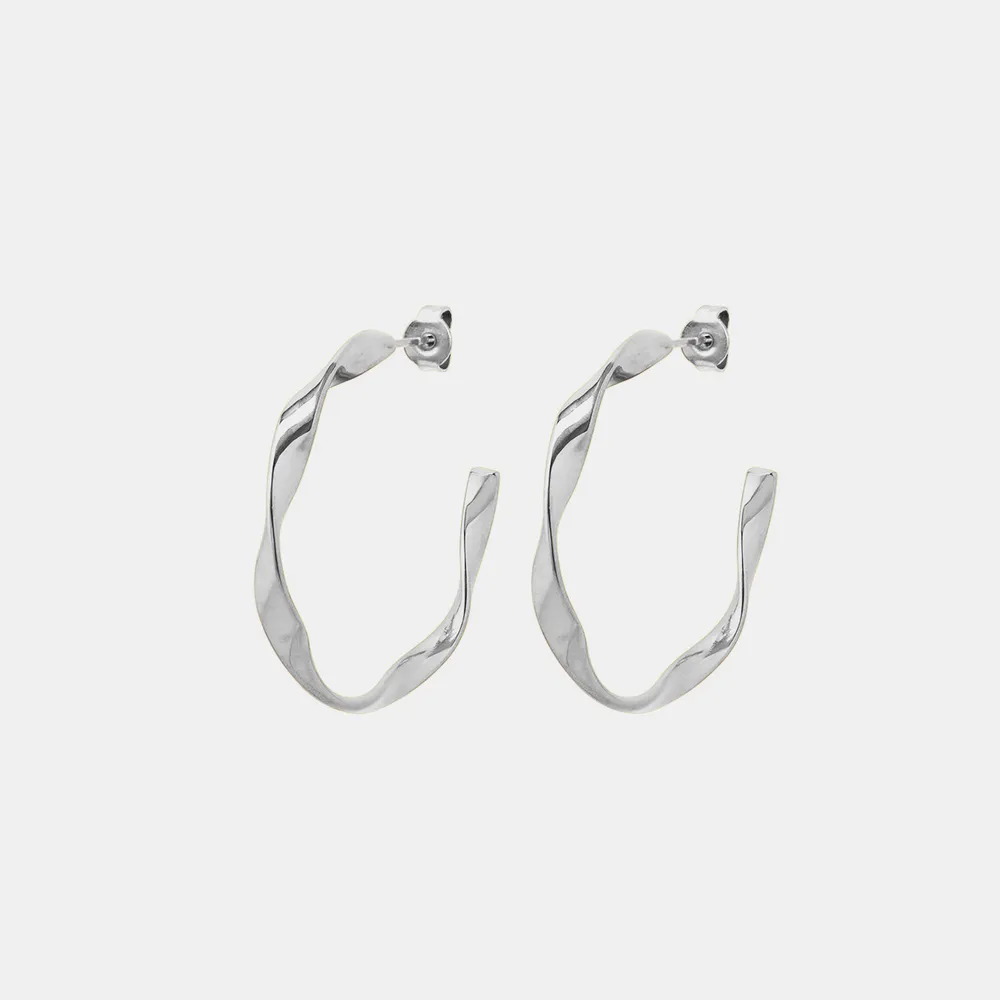Titanium Steel C-Hoop Earrings, image 8