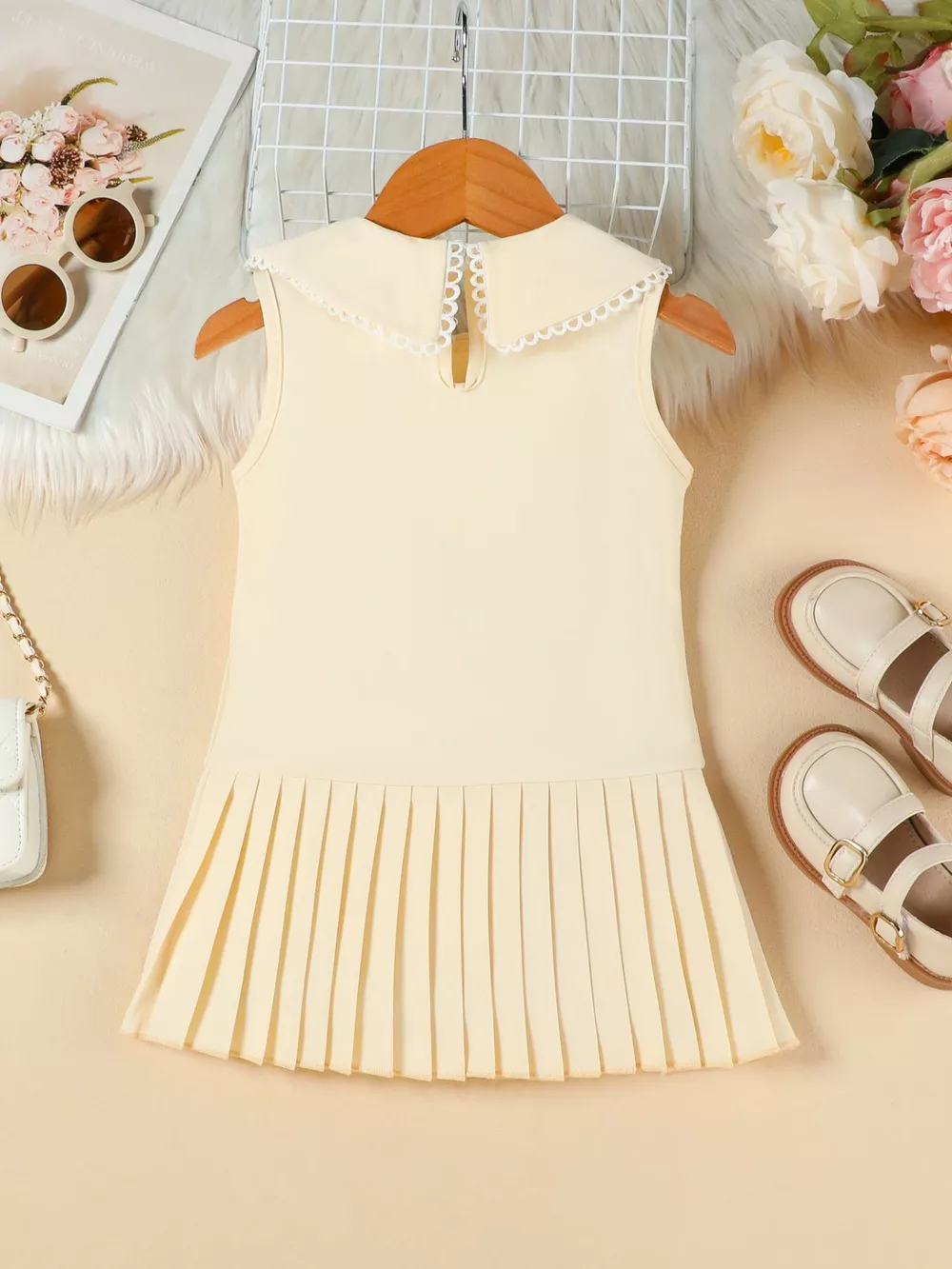 Children's Bow-Accented Pleated Dress, image 10
