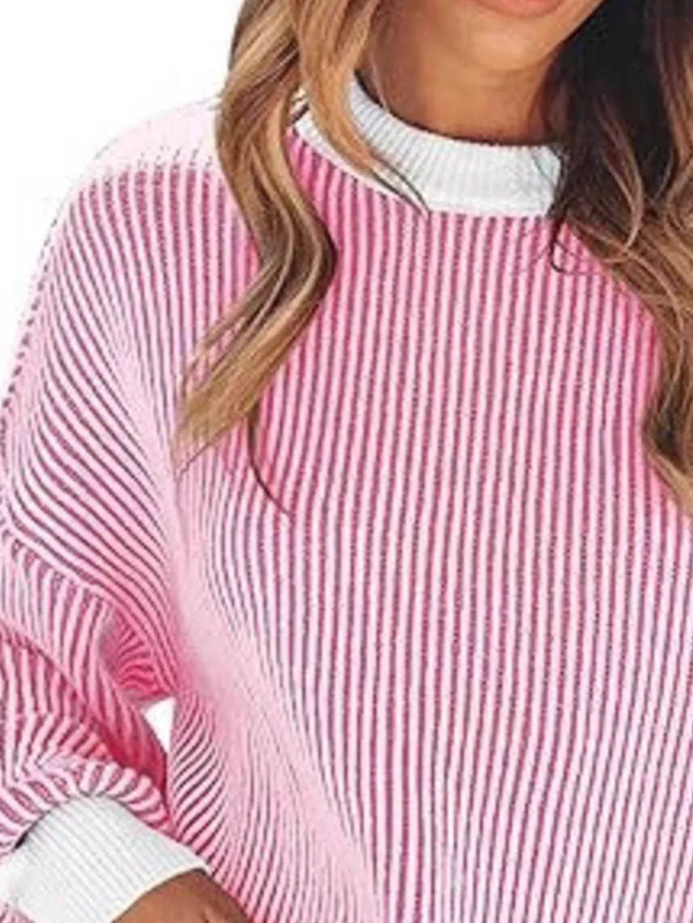 Stripe Dropped Shoulder Sweater, image 11