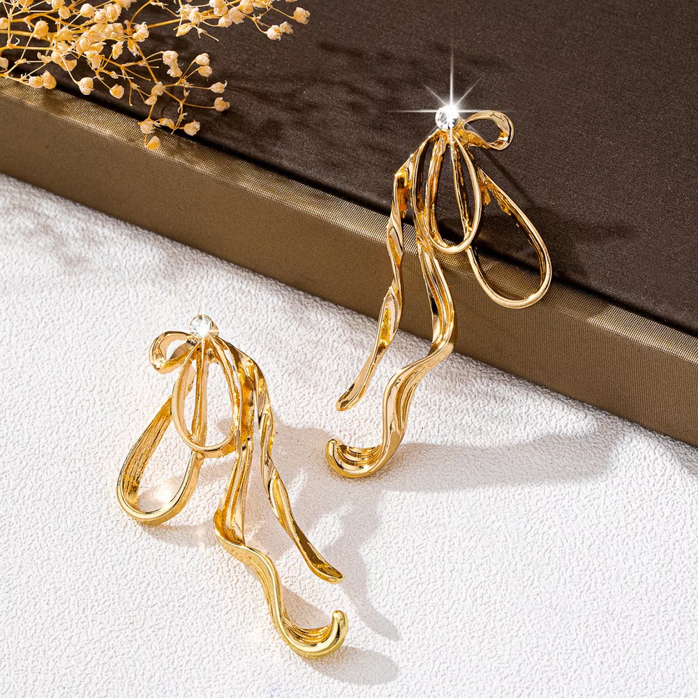 18K Gold-Plated Bow Earrings, image 4