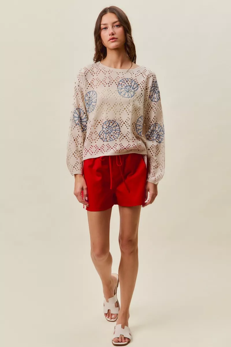 Seashell Lightweight Sweater Top, image 15