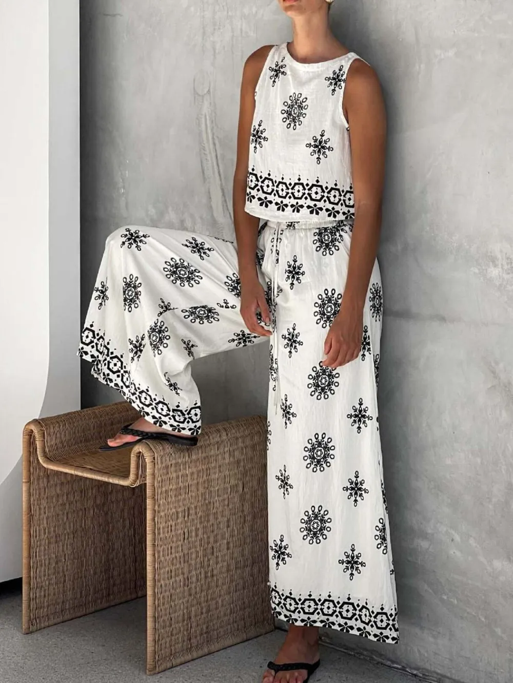 Printed Tank and Pants Set, image 5