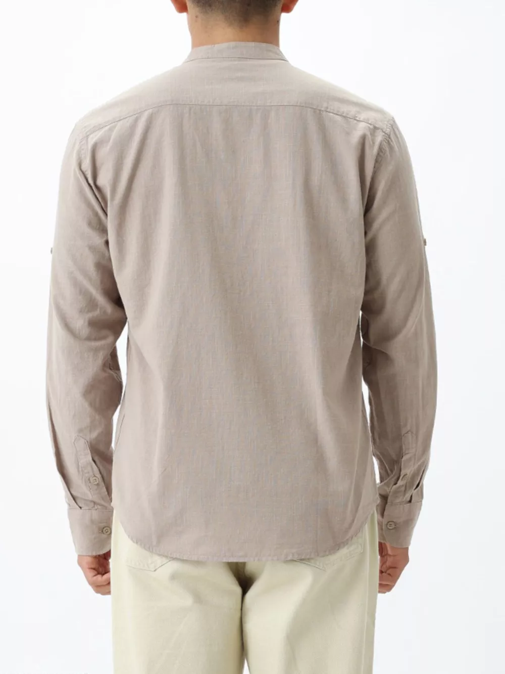 Men's Casual Mandarin Collar Long Sleeve Shirt, image 10
