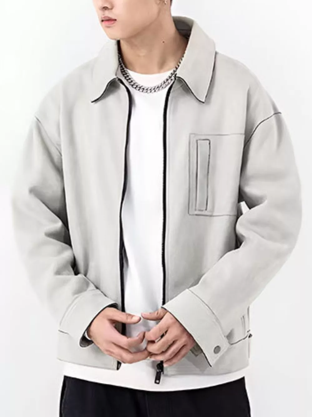 Men's Casual Lightweight Zip-Up Jacket, image 2