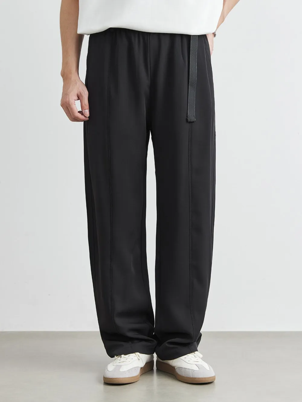 Men's Plus Size Relaxed Fit Wide Leg Drawstring Pants