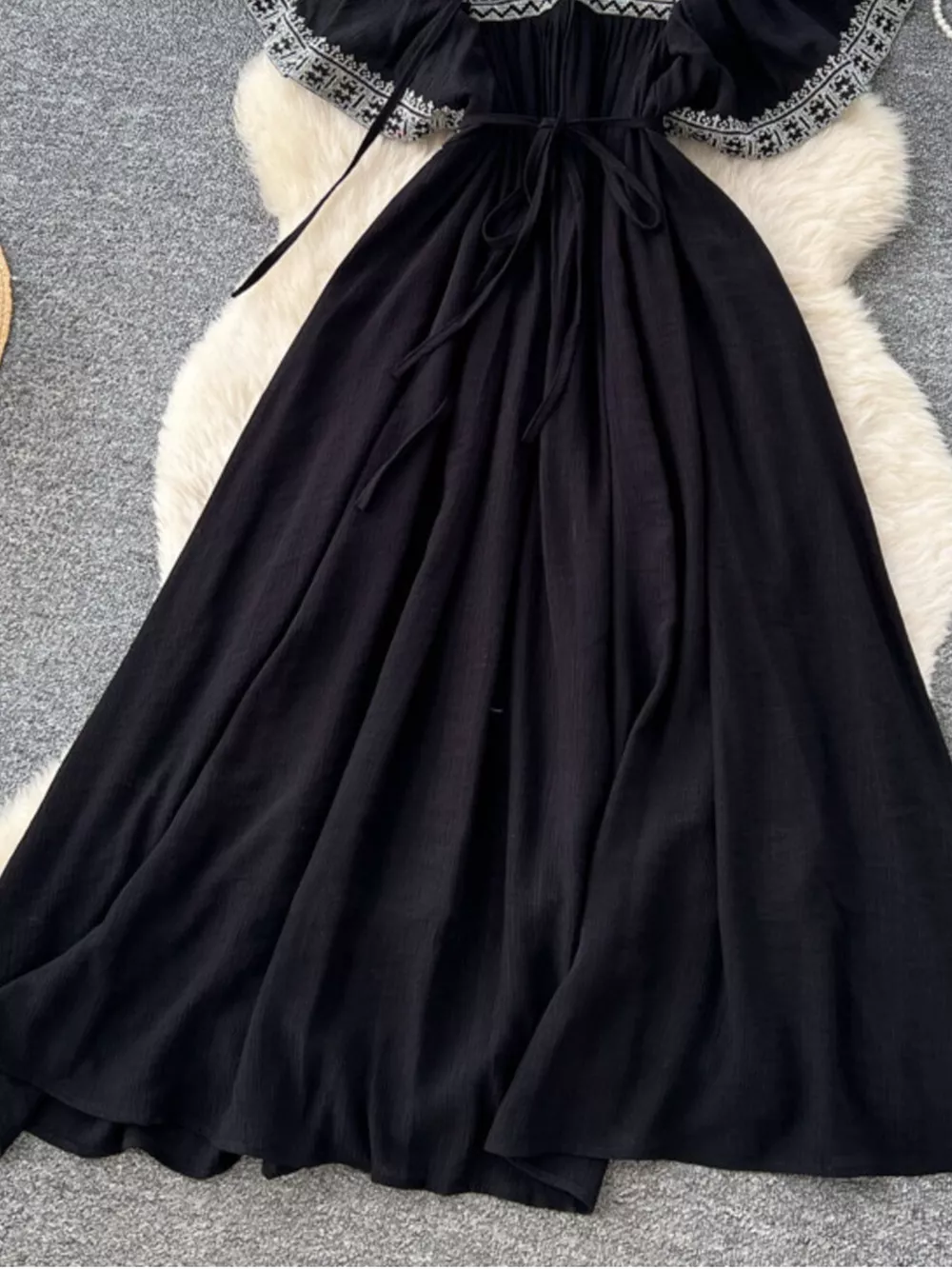 Tie Neck Short Sleeve Dress, image 14
