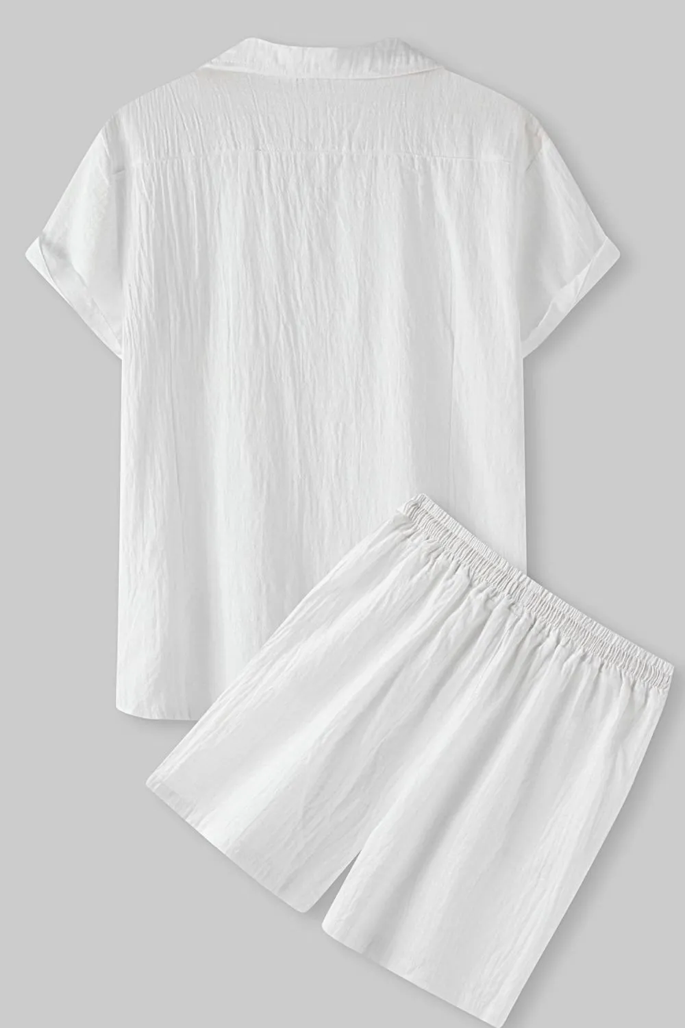 Men's Short Sleeve Shirt and Shorts Set, image 2
