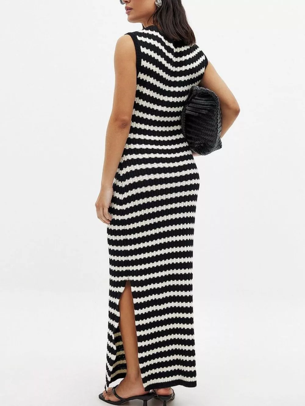 Side Slit Sleeveless Midi Knit Dress, image 9