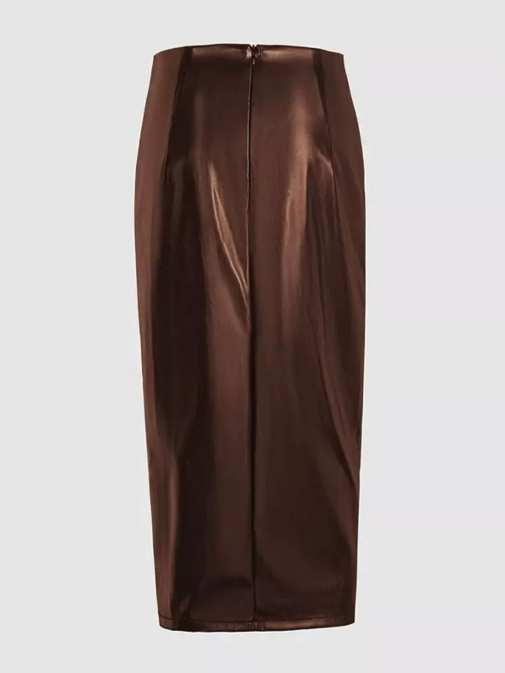 Ruched Slit Midi Skirt, image 8