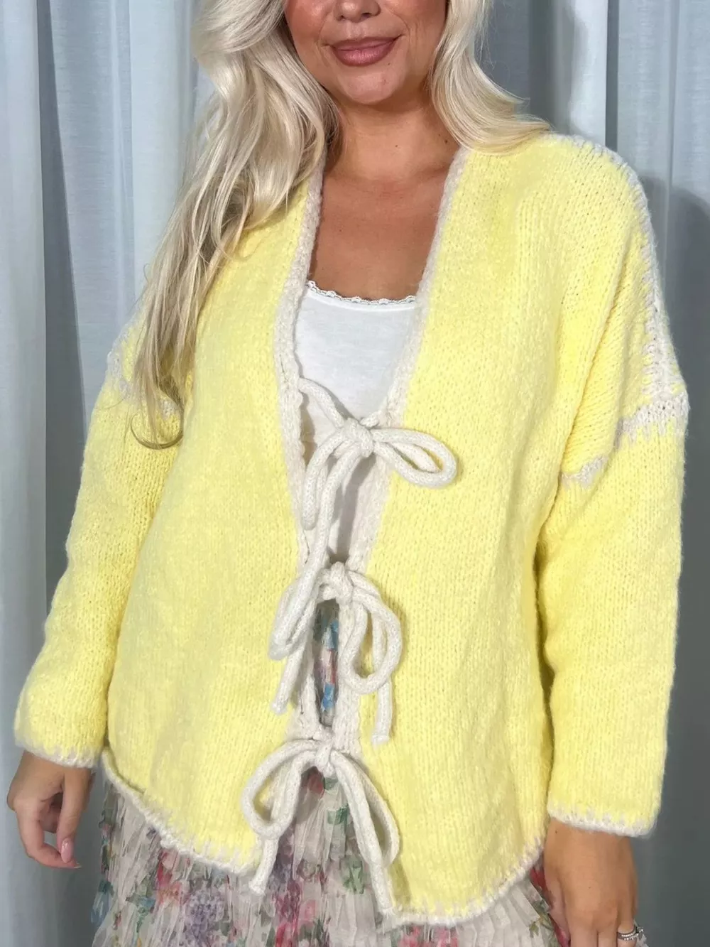 Tie Front Drop Shoulder Cardigan, image 13