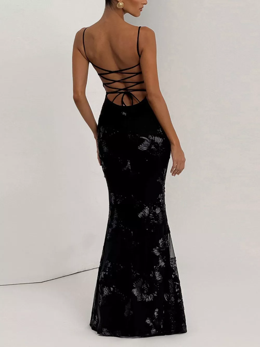 Sweetheart Neck Spaghetti Strap Maxi Dress, image 11
