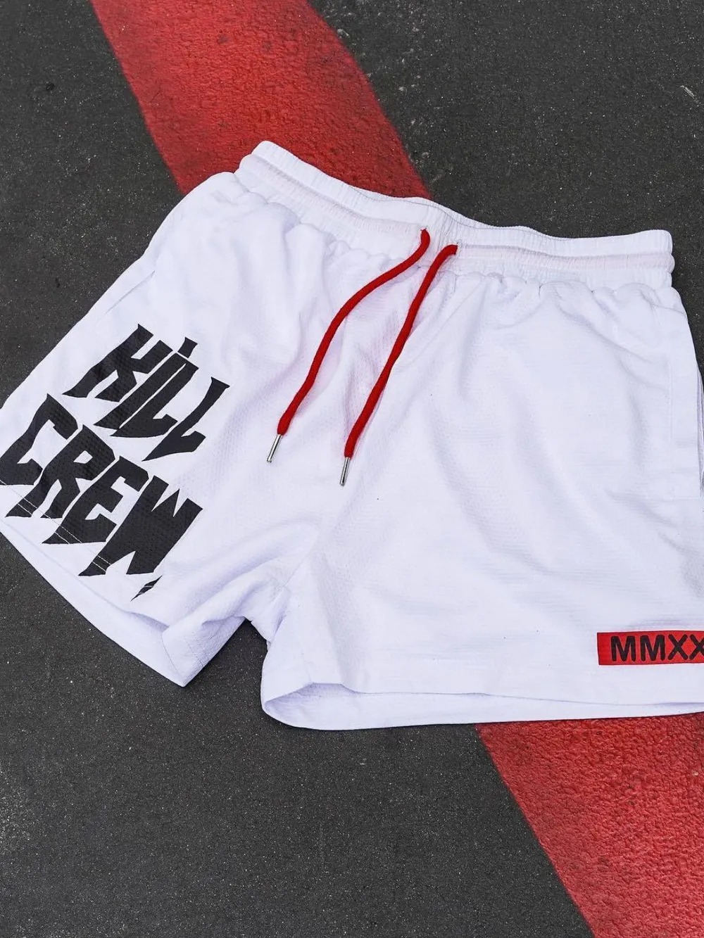 Men's Plus Size Letter Drawstring Shorts, image 5